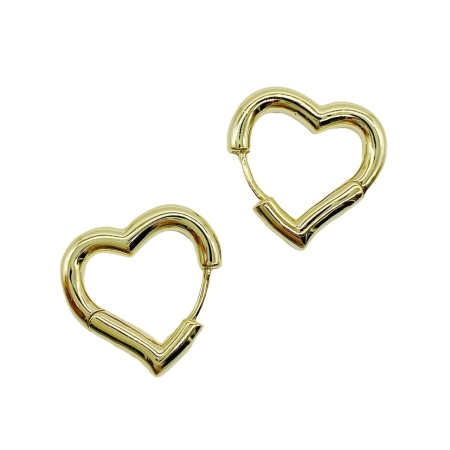 Серьги Сердечки Конго, золотистые, 20 мм, 13.16