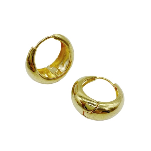 Серьги крупные, золотистые, 25 мм, уценка, 13.66