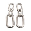 Серьги Звенья Цепи, 30x10 мм, серебристые, 14.49