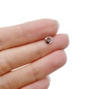 Бусина спейсер UFO, серебристый, 2.5х6 мм, 0.4.D4