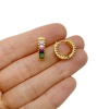 Серьги Конго Дорожка, золотистые, 13.65