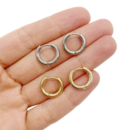 Серьги Конго 16х2.5 мм, серебристые, 13.49