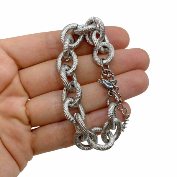 Готовая цепь крупная с засечками, сталь, 40 см, ГЦ.29