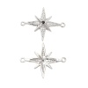 Коннектор Звезда, черный кристалл, серебристый 26х22 мм, 26.31