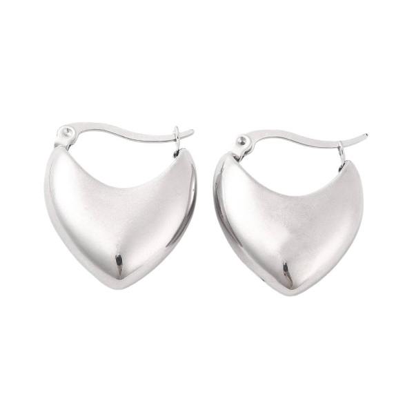 Серьги стальные, серебристые, 23 мм, 18.15