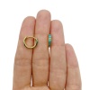 Серьги Конго, Бирюзовый, эмаль, 14 мм, золотистый, 13.57