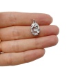 Подвеска Монета Луна, цвет платина 18x10 мм, 26.12