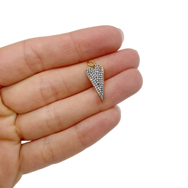 Подвеска Сердце оригами черное, 18х17 мм 1.52